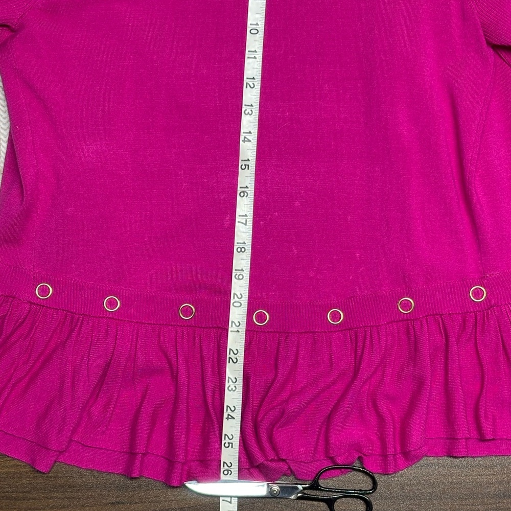Cache Fuchsia Ruffled Cardigan - Picture 10 of 10